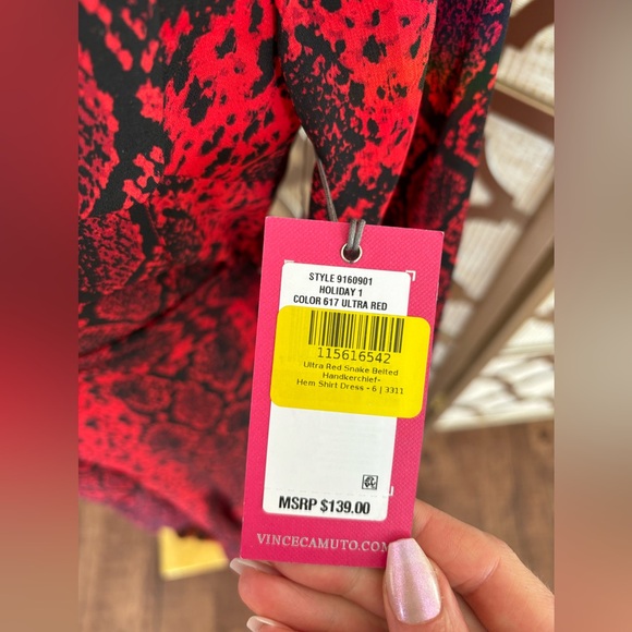 NWT | Vince Camuto Maxi dress | Red and Black snakeskin pattern | 6 - Picture 4 of 9